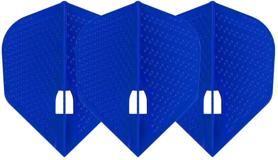 L-Style Champagne L3 Shape Dimple Blauwe Dart Flights FP4303 - 3 Stuks