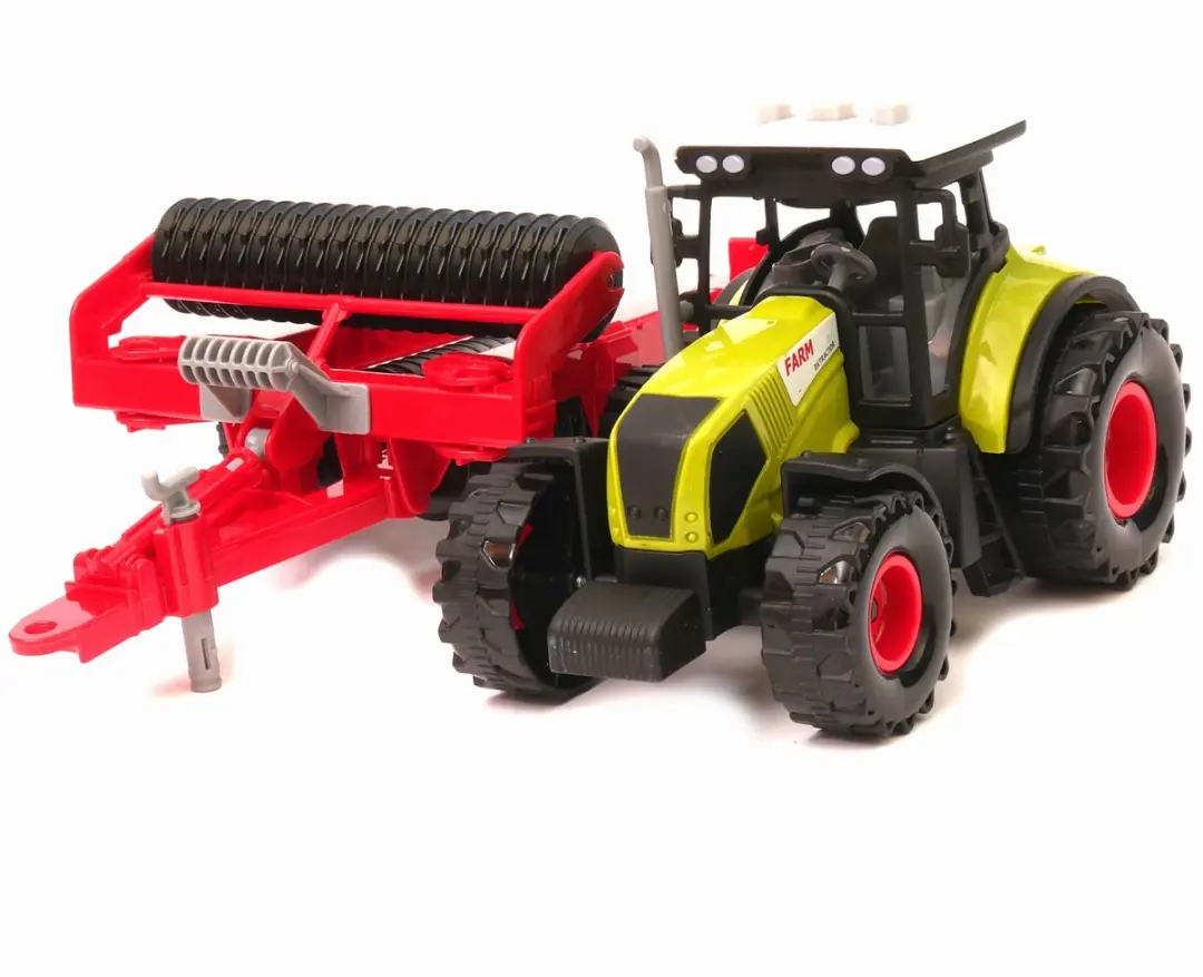 Dickie Traktor met Schijvenmaaier - Rood/Zwart/ Groen