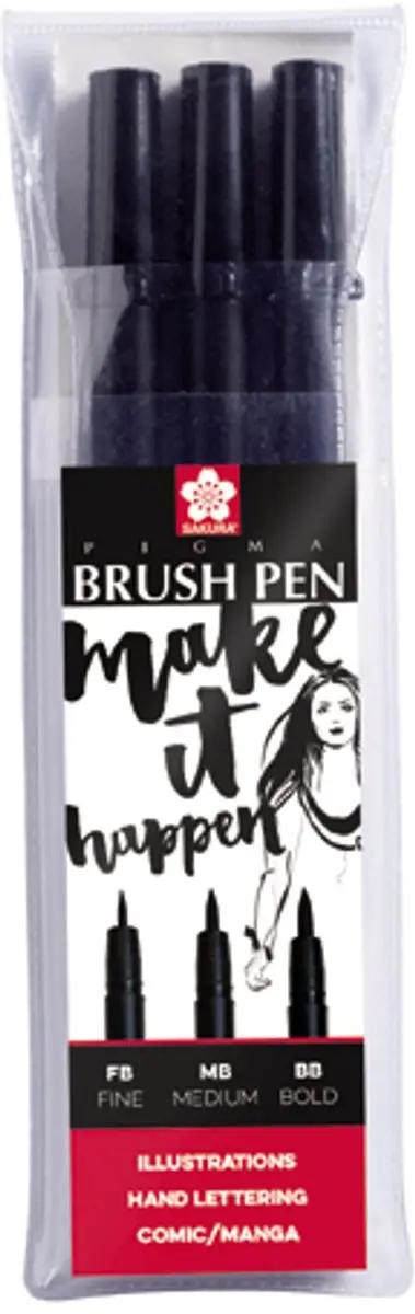 Sakura Pigma Penseelpen Set FB MB BB - 3 Stuks