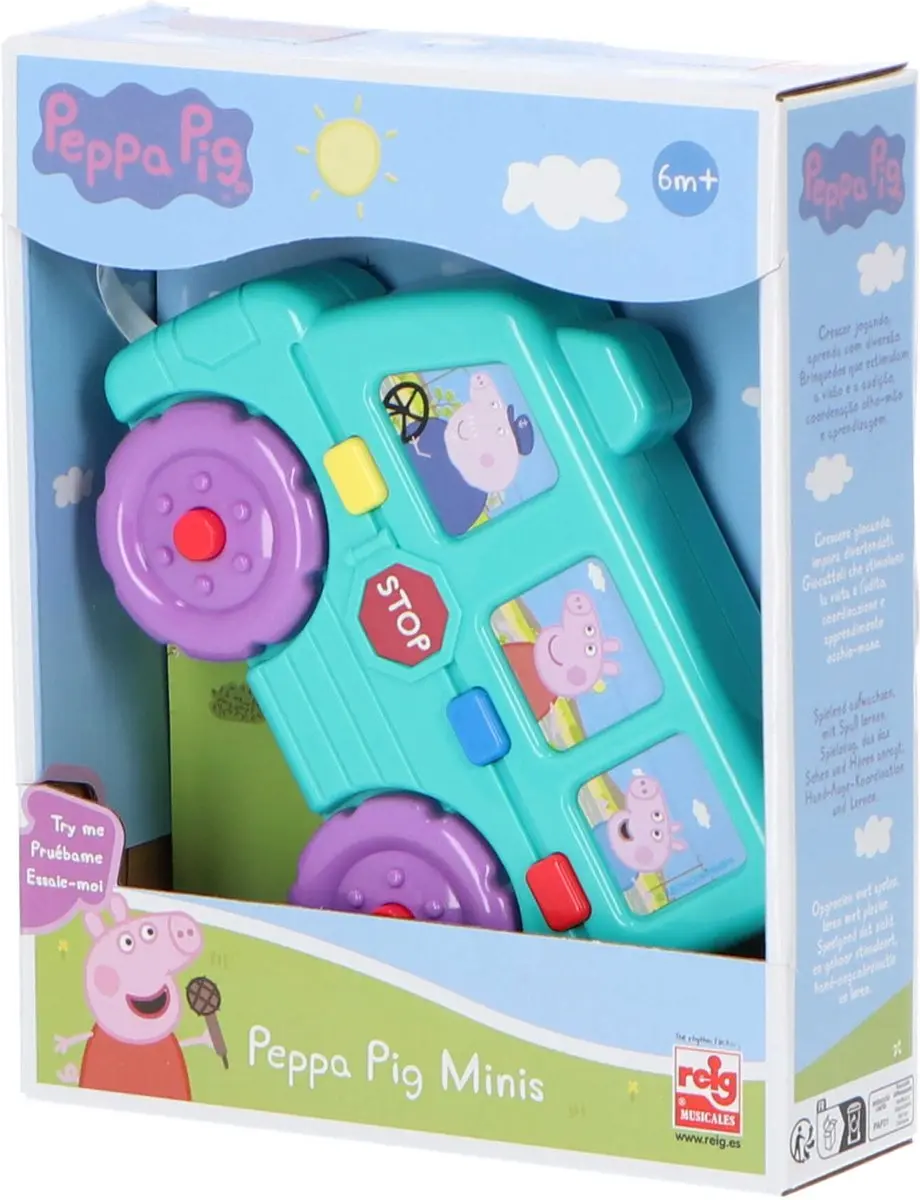 Peppa Pig Speelfiguur Bus met Geluiden - Educatief Speelgoed