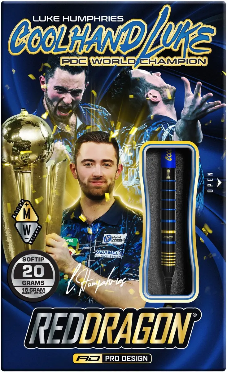Red Dragon Luke Humphries TX4 Avenger 90% Darts - 3 Stuks - afbeelding 6 van 6