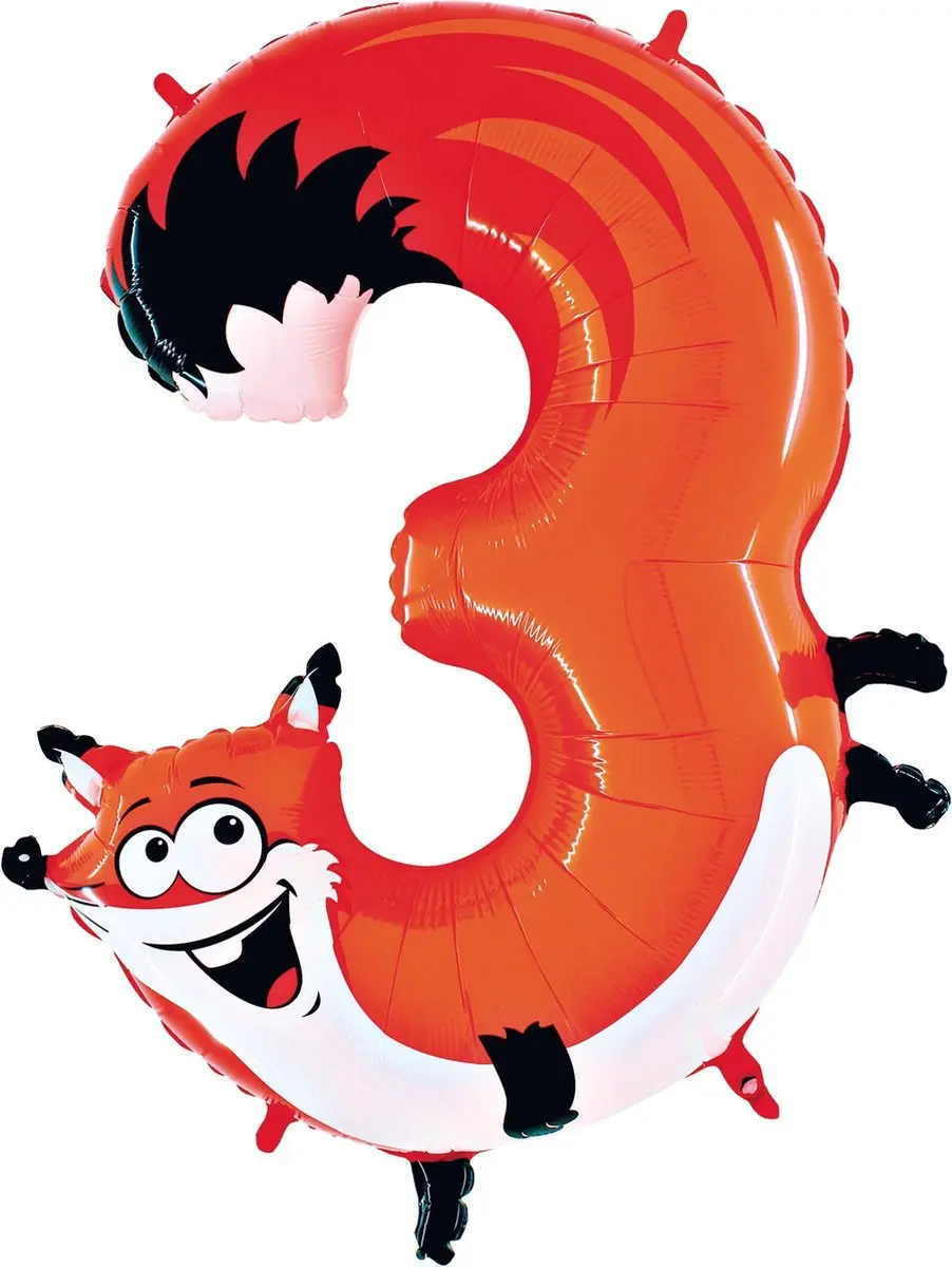 Grabo Folieballon Vos 102cm - Meerdere kleuren