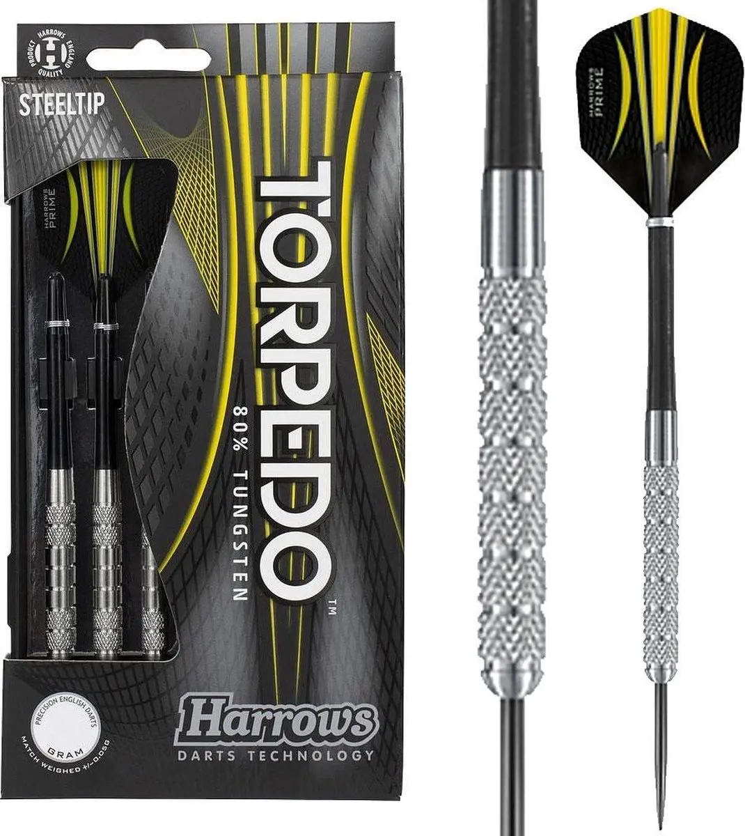 Harrows Torpedo 80% Tungsten 21gK - 3 Stuks - Wit/Blauw/Rood