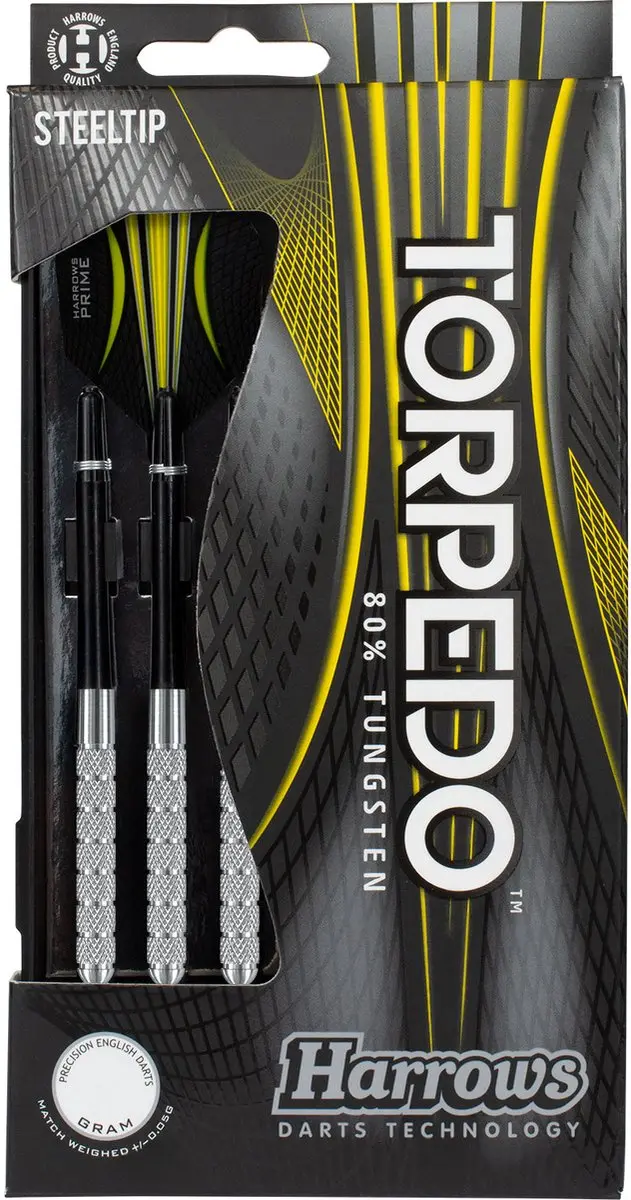 Harrows Torpedo 80% Tungsten 21gK - 3 Stuks - Wit/Blauw/Rood