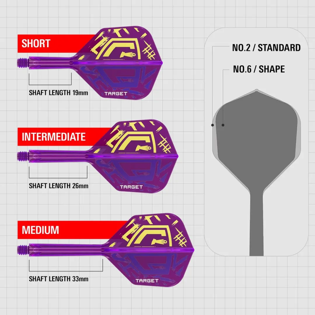 Target Darts Luke Littler World Champion K Flex Set 3 Stuks - No.6 Short 19mm