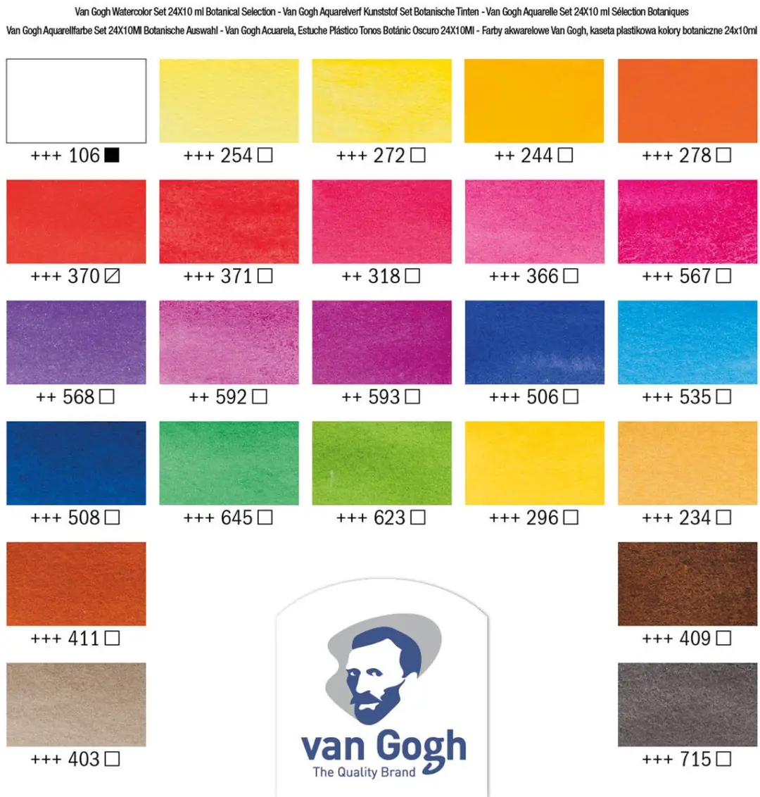 Van Gogh Aquarelverf Set 24 Kleuren - 24ml
