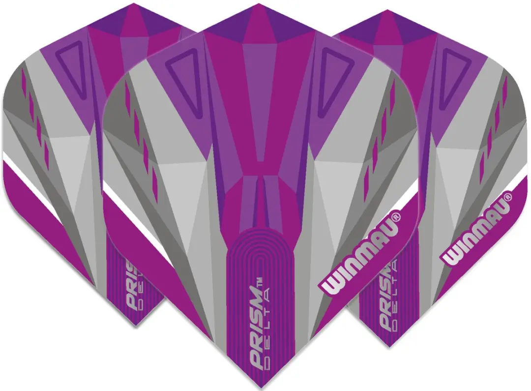Winmau Prism Delta Dartvleugels - Paars/Wit - 3 Stuks