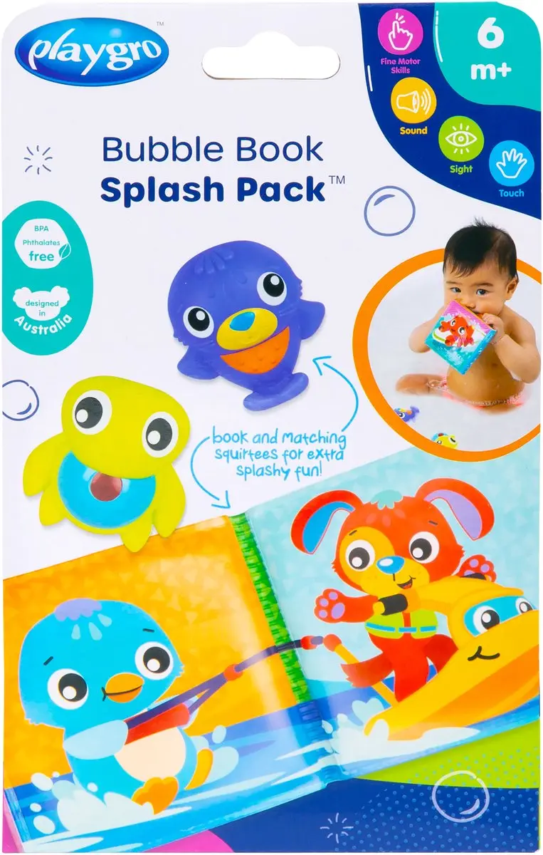 Playgro Bubble Book Splash Pack Badspeelgoed - Meerkleurig