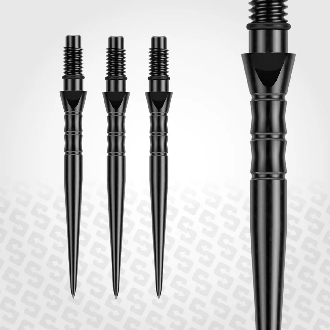 Winmau Switch Point Wave T3B26 - 3 Stuks - Zwart