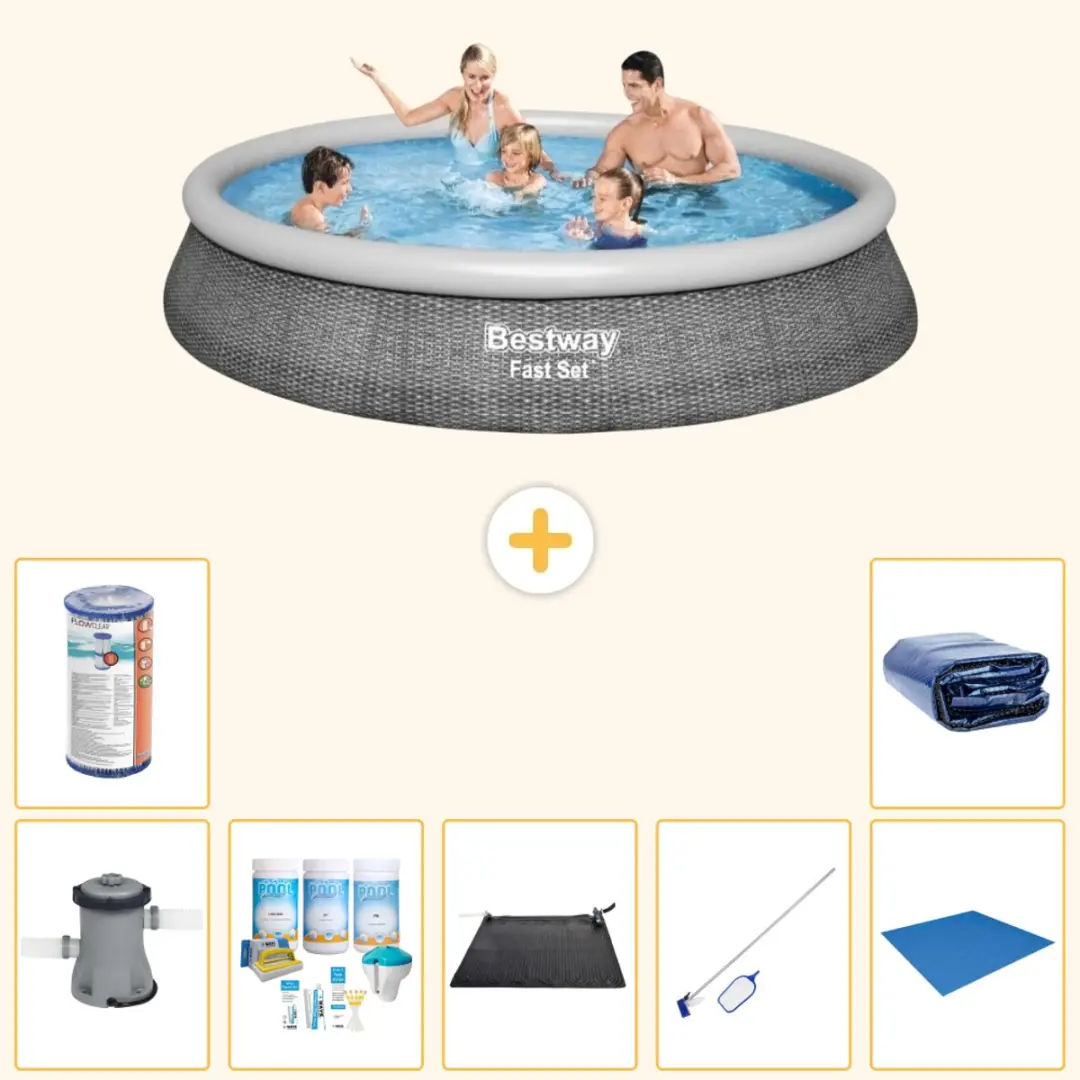 Bestway Rond Zwembad Fast Set 396x84cm