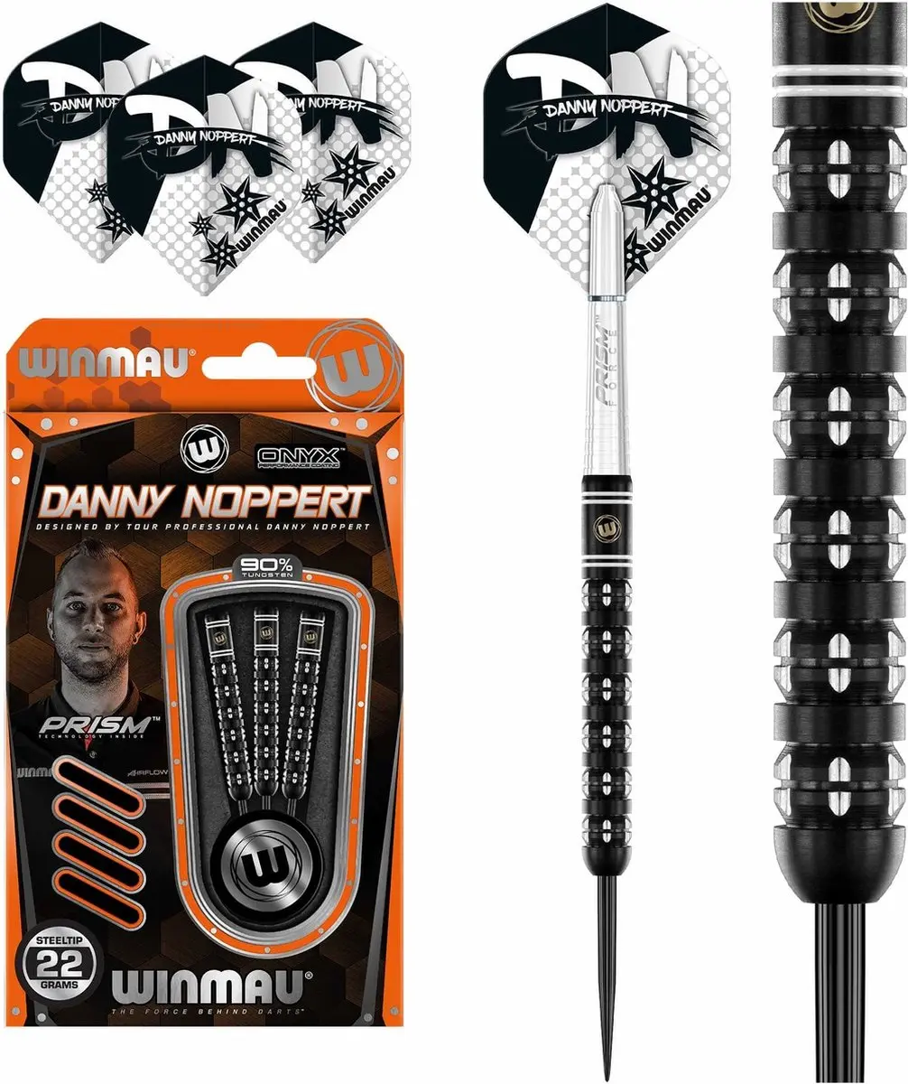 Winmau Danny Noppert Freeze Edition Dartpijlen - 3 Stuks - Wit/Zwart