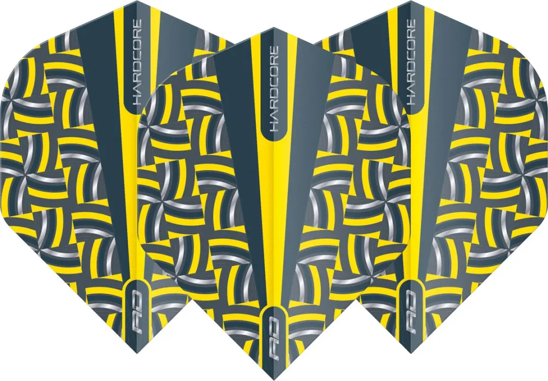 Red Dragon Hardcore Radical TF6514 Dart Flights - 3 Stuks - Geel