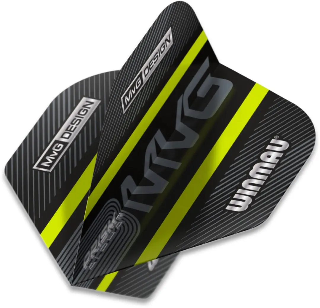 Winmau Prism Alpha Black MVG Dart Flights - 3 Stuks