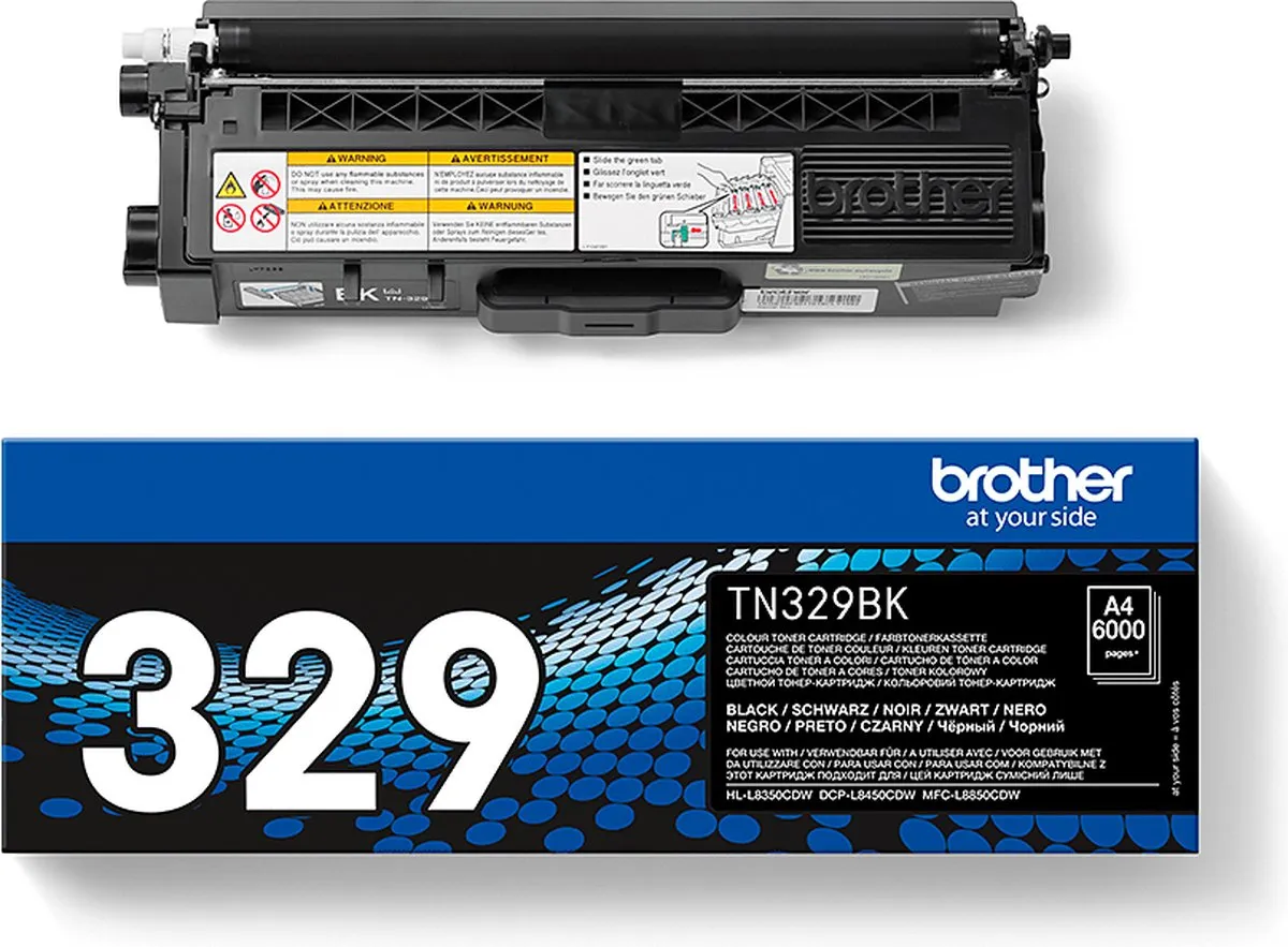 Brother TN-329BK Tonercartridge - 6.000 Pagina's