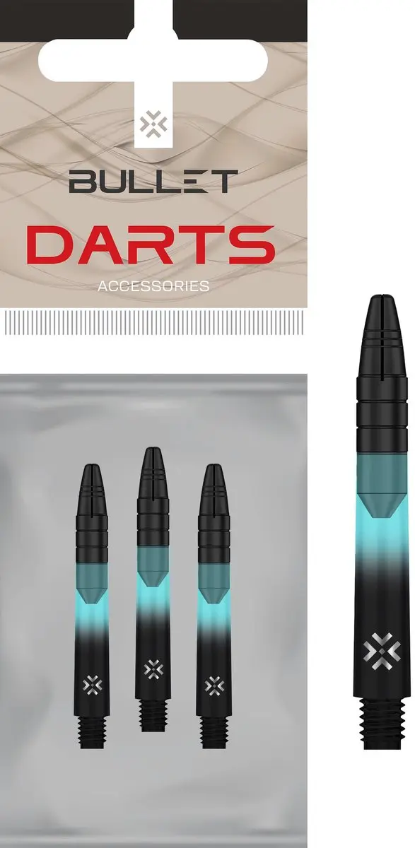 Bullet Shaft Alu HD 41mm - 3 Stuks - Blauw/Zwart