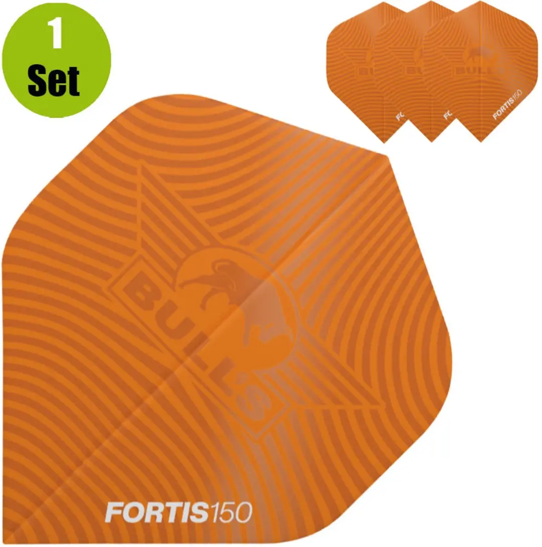 Bull's Fortis 150 Std. Dart Flights - 3 Stuks - Oranje