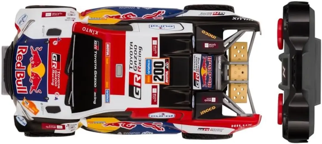 NIKKO Toyota Gazoo Racing Al-Attiyah RC Auto 1:18 - 9 km/h - Blauw/Rood