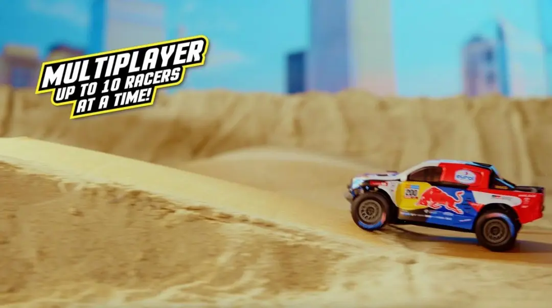 NIKKO Toyota Gazoo Racing Al-Attiyah RC Auto 1:18 - 9 km/h - Blauw/Rood