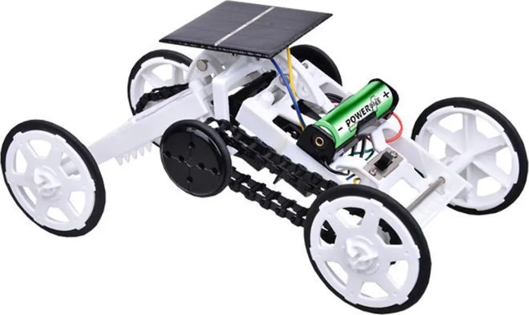 Powerplus Beaver Hybride Solar Speelgoedklimauto - Bouwpakket - Wit/Zwart