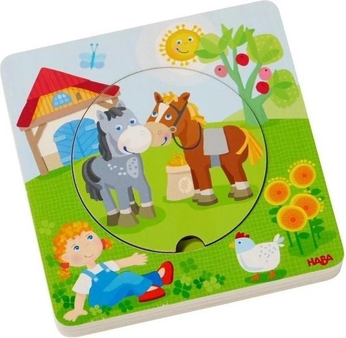 Haba Boerderijwereld Houten Puzzel 5 Stuks