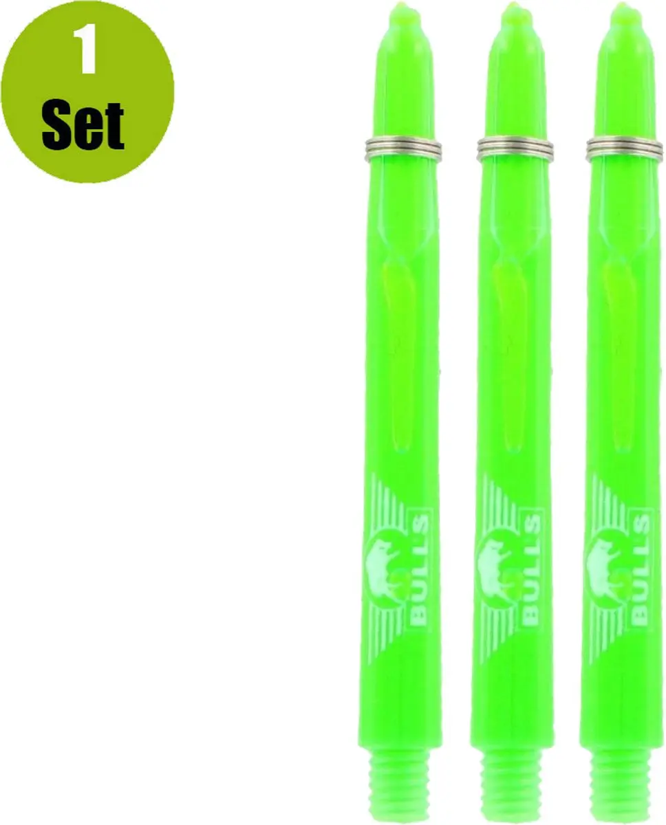Bull's Nylon Glowlite Green Dart Shafts BU-55433 - 3 Stuks - afbeelding 6 van 6