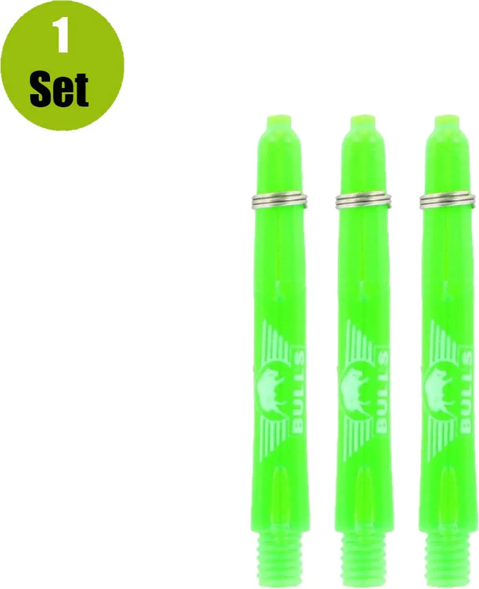 Bull's Nylon Glowlite Green Dart Shafts BU-55433 - 3 Stuks