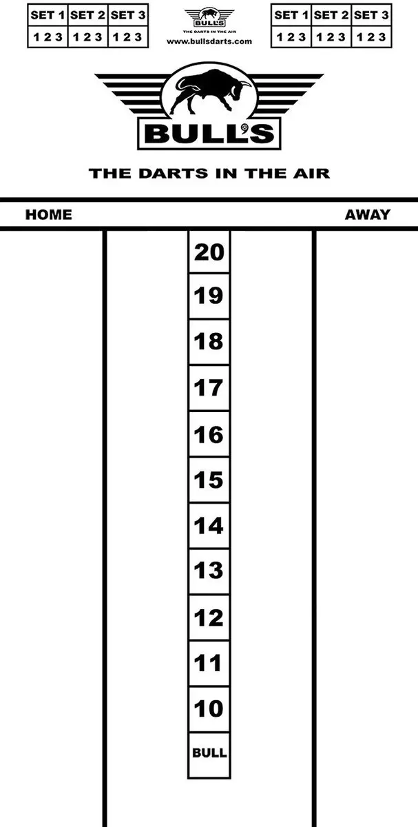 Bull's Budget Dart Scorebord 60x30