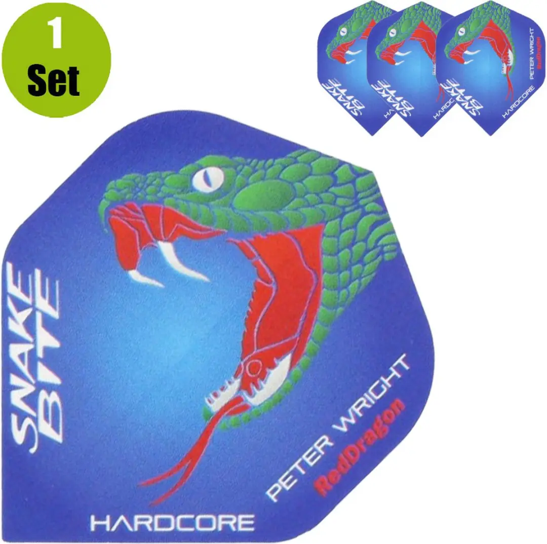 Red Dragon Peter Wright Hardcore Snakebite Flight TF6161 - 3 Stuks - afbeelding 3 van 3