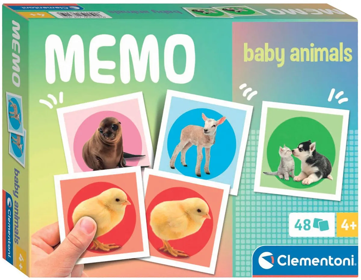 Clementoni Memory Baby Dieren 48 Kaarten