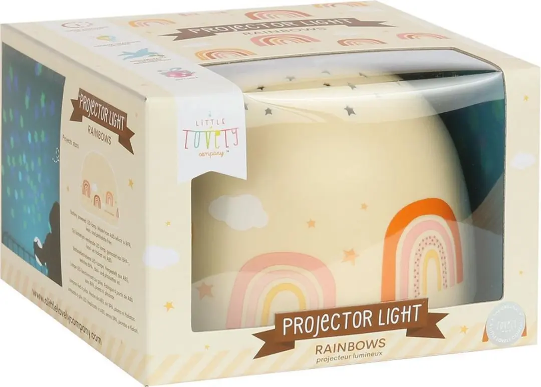 A Little Lovely Company Regenboog Sterrenprojectorlamp - 3x AAA