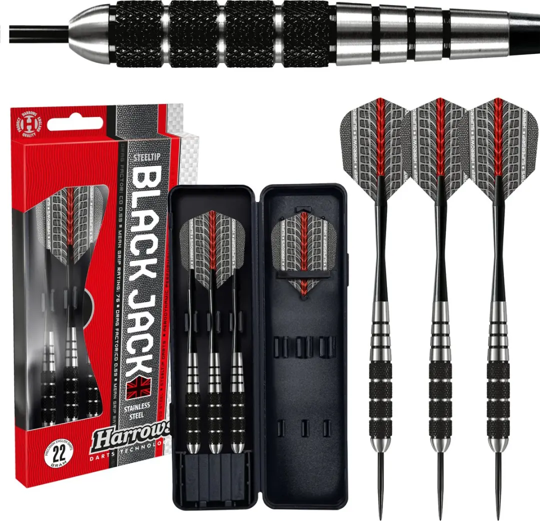 Harrows Black Jack 18 GK - 3 Stuks - Zwart