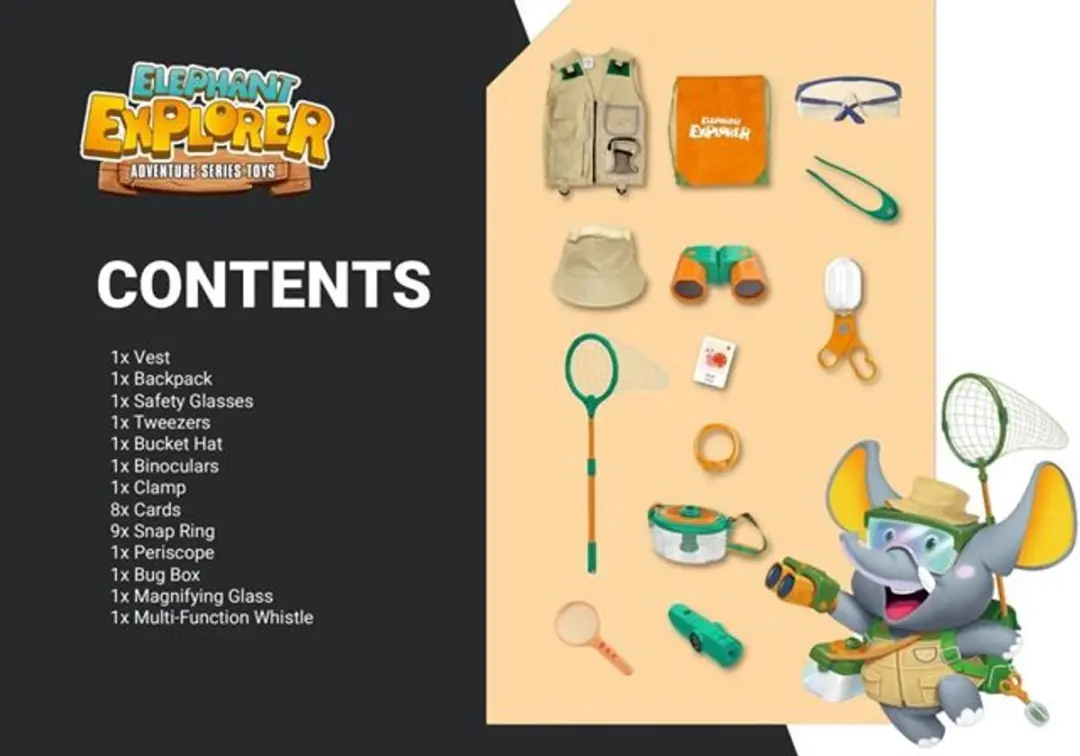 Byomic Kids Explorer Set 28-delig - Vlinders & Insecten - Oranje