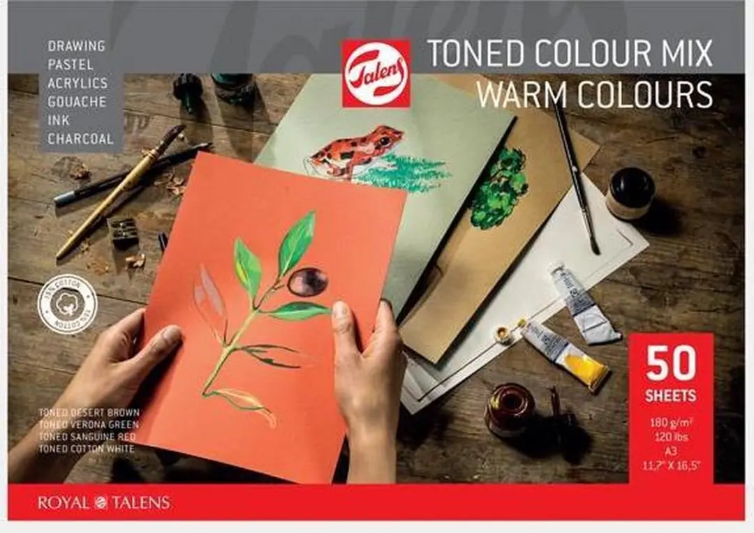 Royal Talens Toned Paper Mix Warm A3 180g - 50 Vel