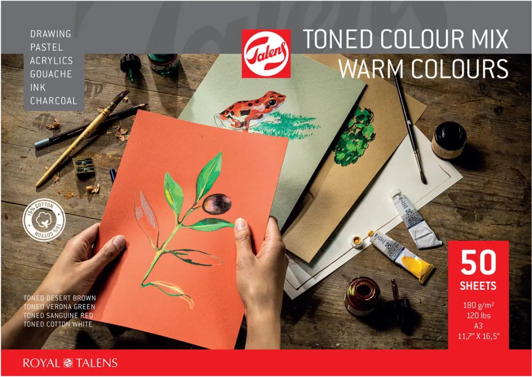 Royal Talens Toned Paper Mix Warm A3 180g - 50 Vel