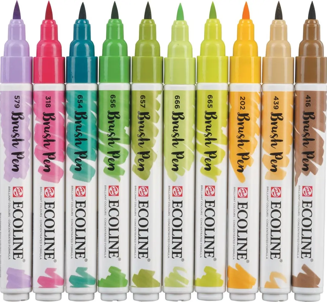 Ecoline Brush Pen Set Botanisch - 10 Stuks - afbeelding 6 van 6