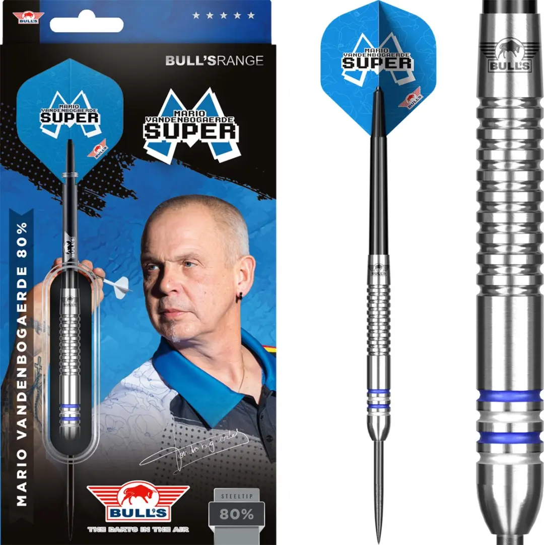 Bull's Mario Vandenbogaerde 80% E2 Dartpijlen 24g - 3 Stuks