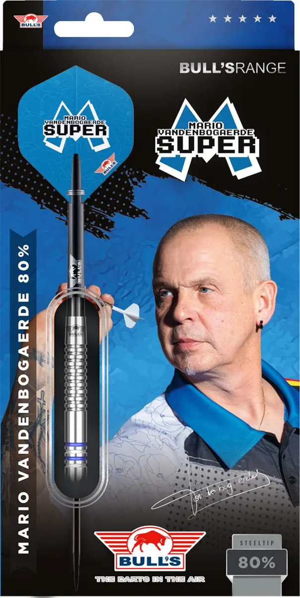 Bull's Mario Vandenbogaerde 80% E2 Dartpijlen 24g - 3 Stuks