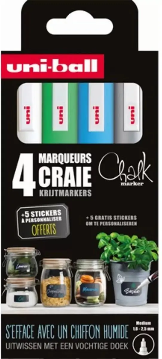 uni-ball Chalk Markers Regenbestendig - 1 Stuk