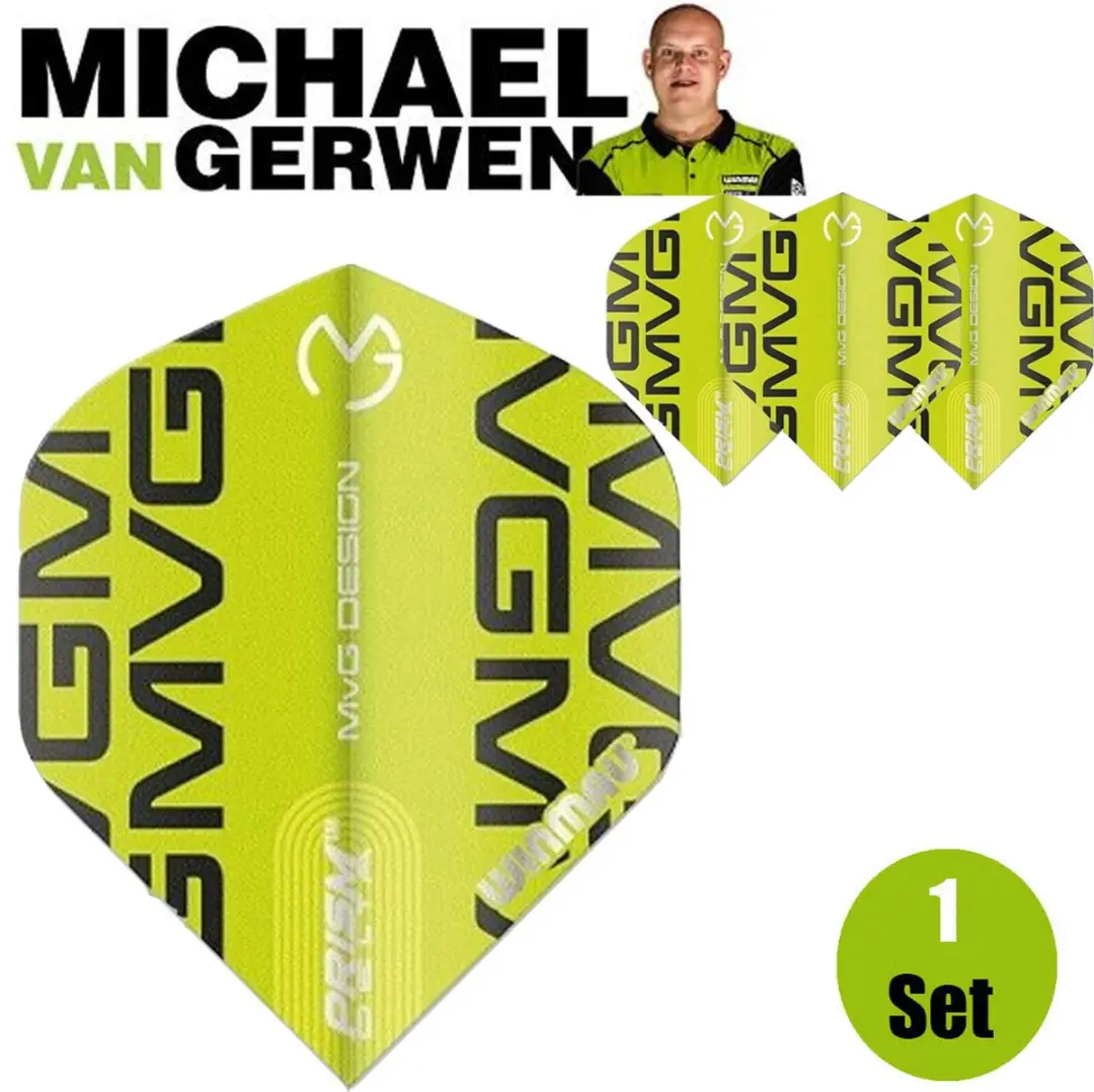 Winmau Prism Delta MVG Green Dart Flights - 3 Stuks