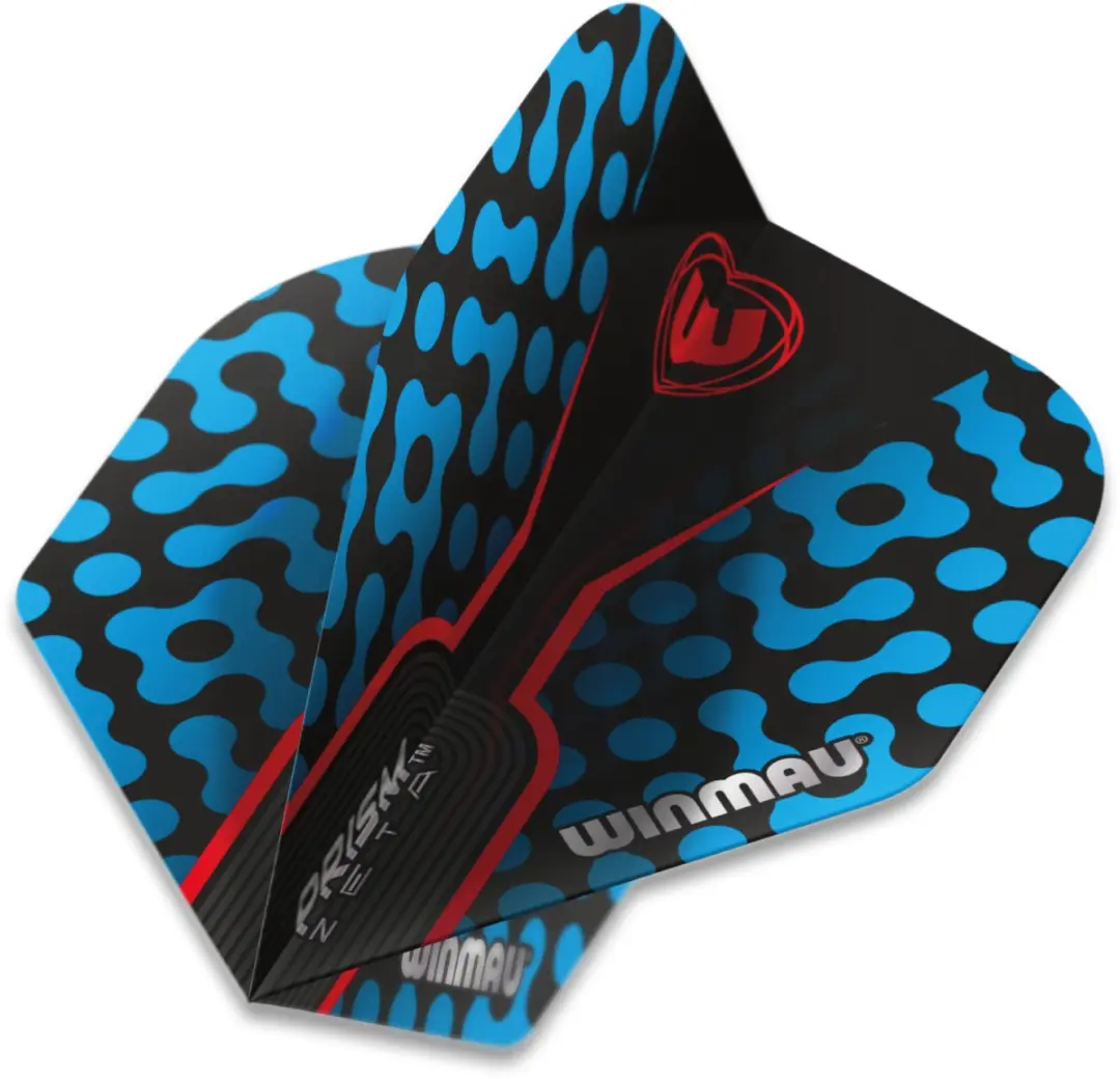 Winmau Prism Zeta Dart Flights - 3 Stuks - Zwart & Blauw
