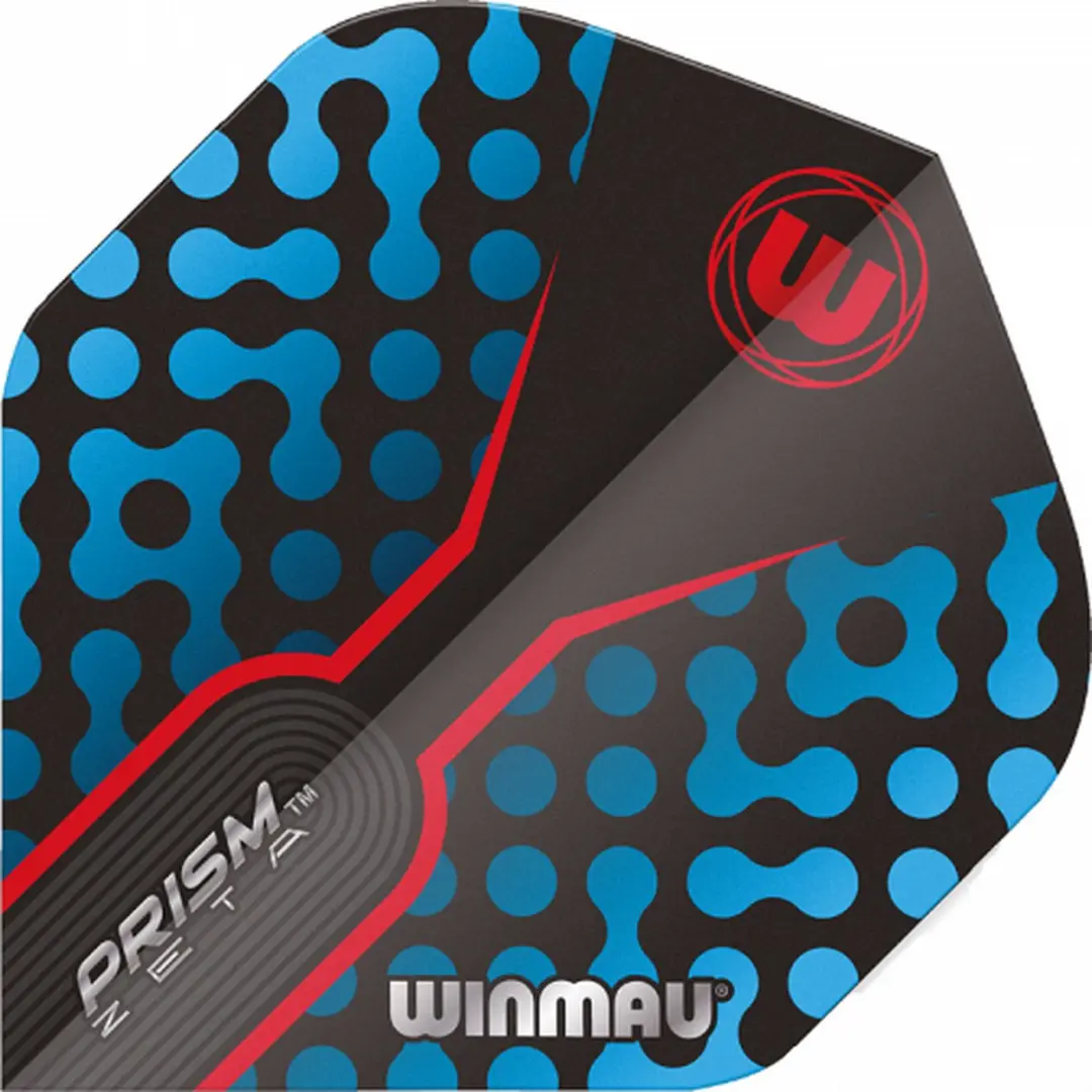 Winmau Prism Zeta Dart Flights - 3 Stuks - Zwart & Blauw