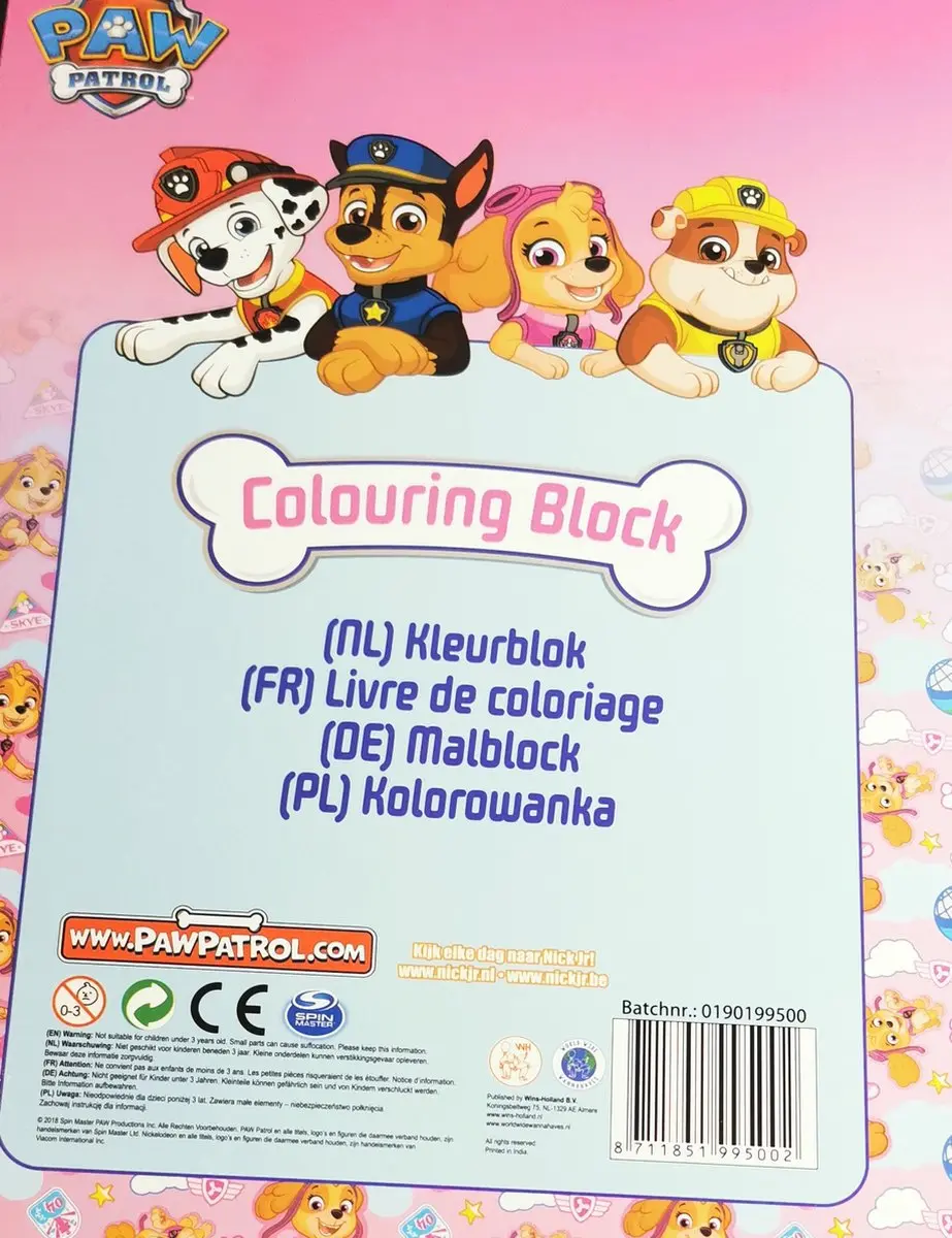 PAW Patrol Kleurboek met Stickers - 16 Pagina's - Multicolor