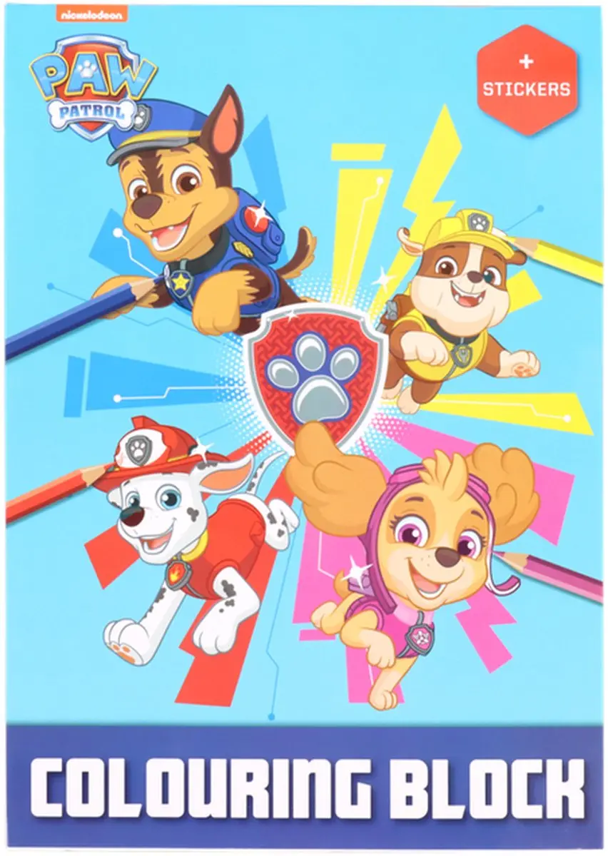 PAW Patrol Kleurboek met Stickers - 16 Pagina's - Multicolor