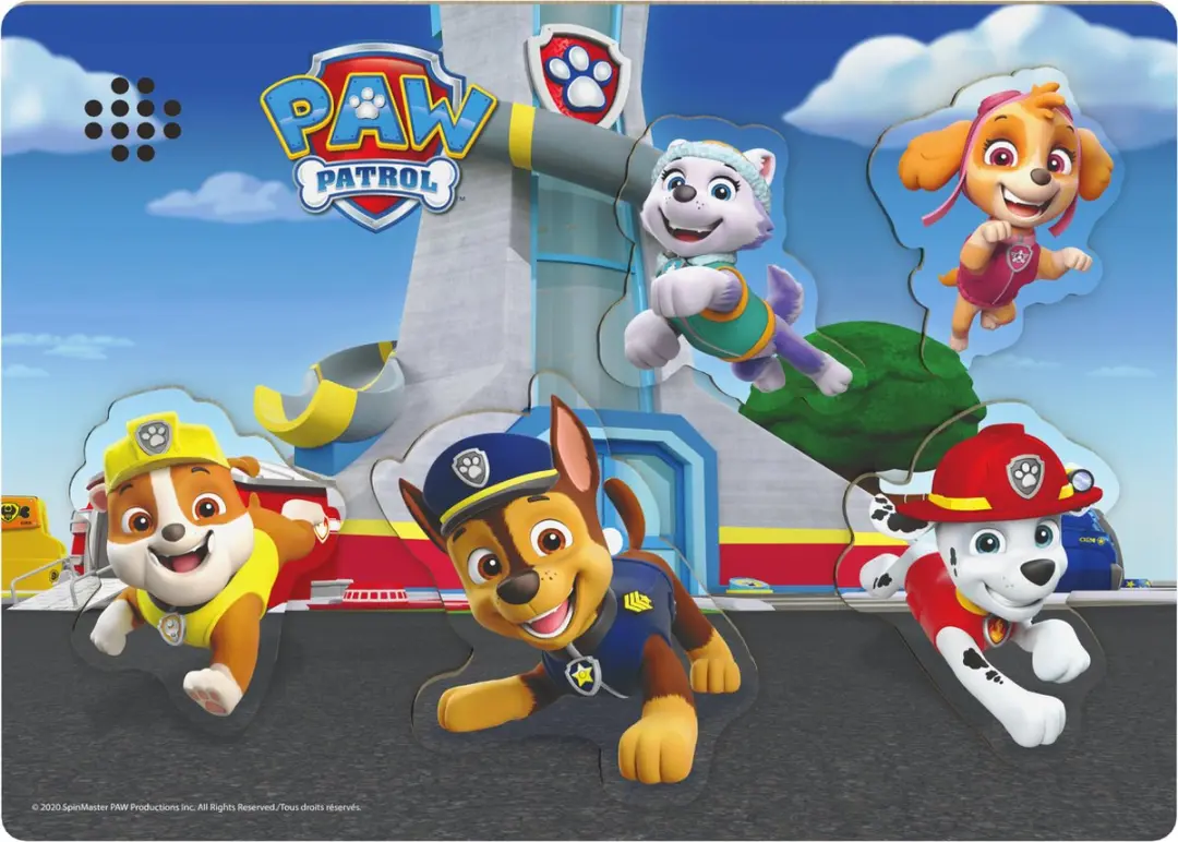 PAW Patrol Houten Geluidenpuzzel SPI-6059998 - 5 Stuks - Multicolor