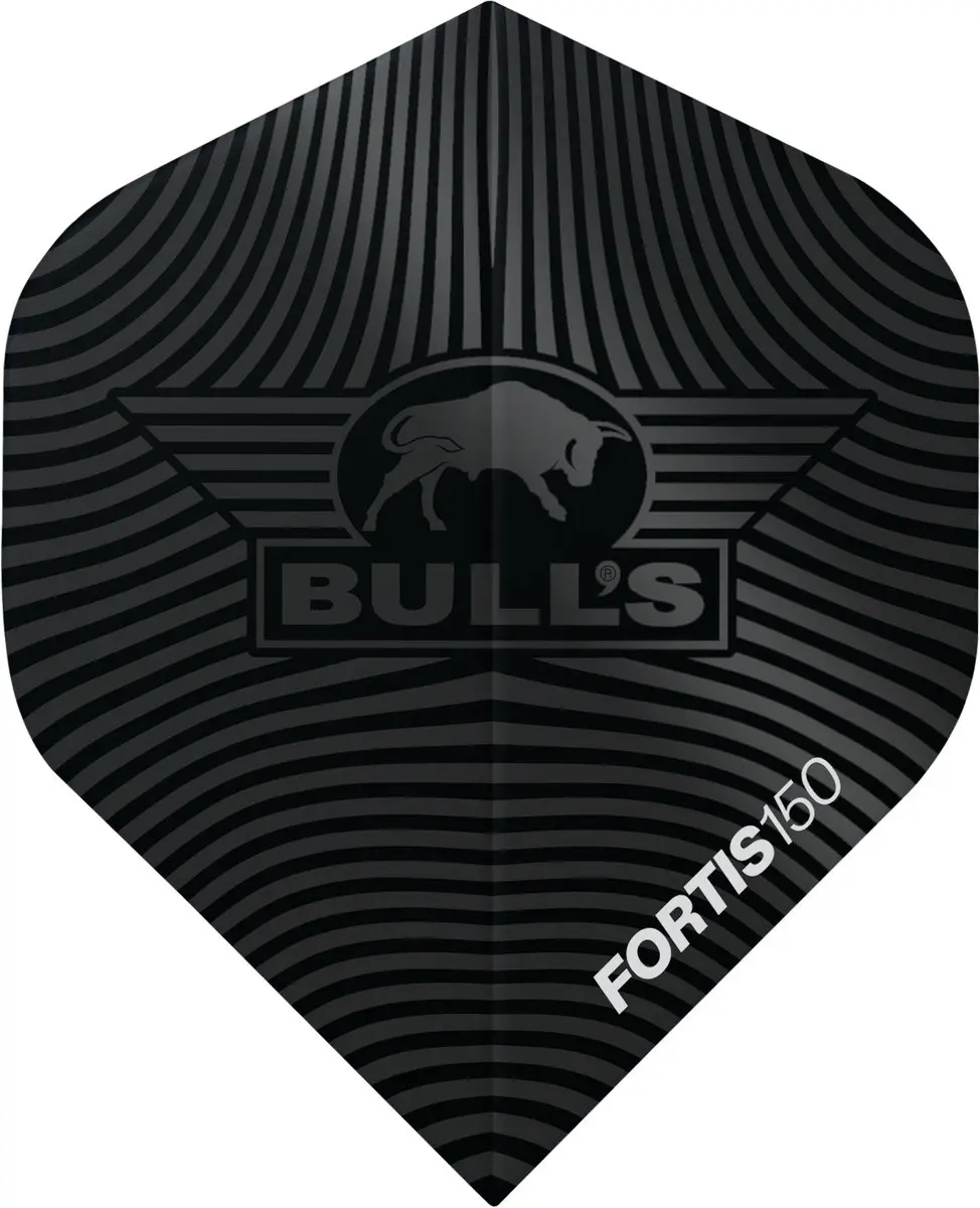 Bull's Fortis 150 Std. Dart Flights BU-50912 - 3 Stuks - Zwart