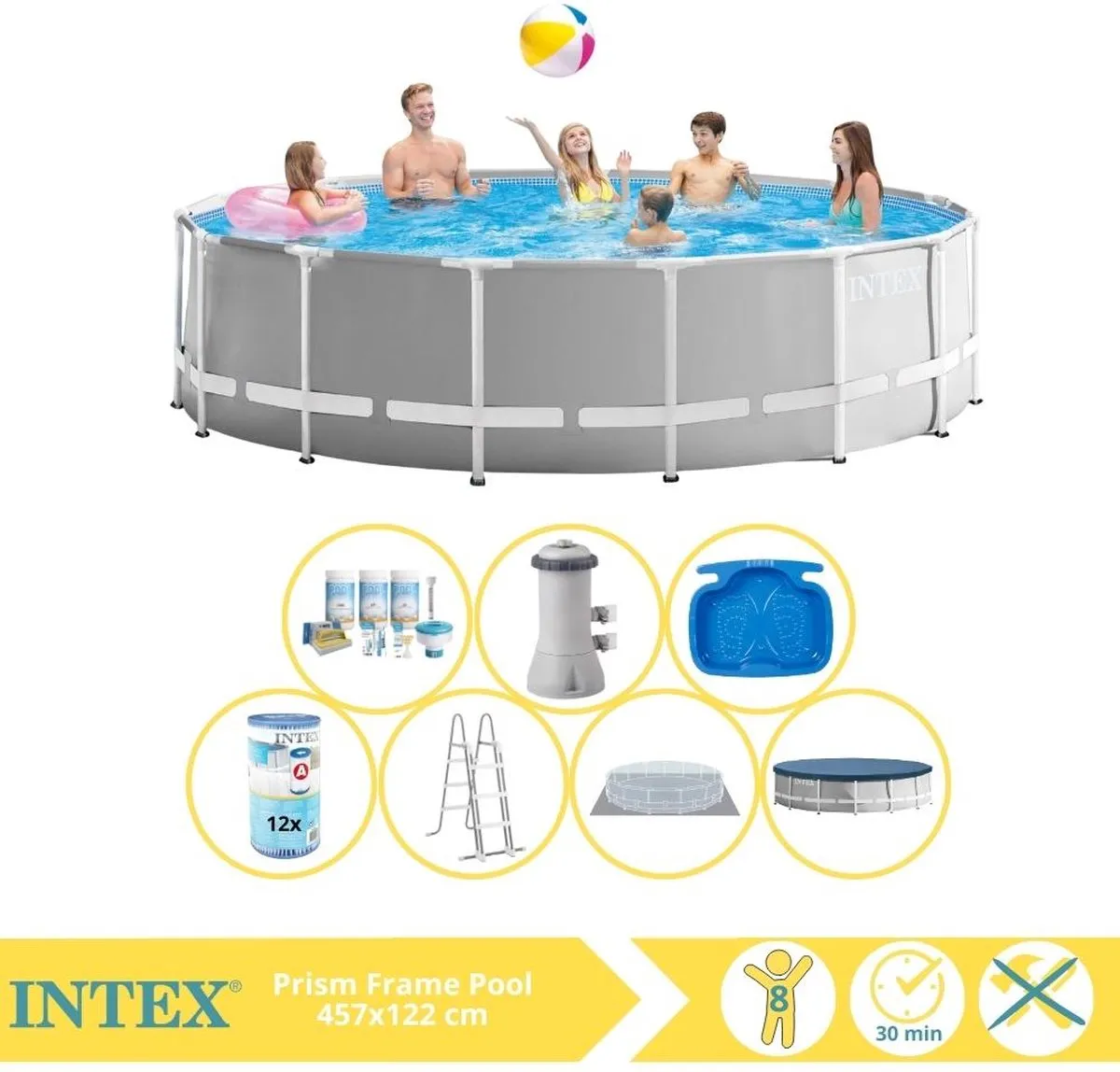 Intex Prism Frame 26726GN Opzetzwembad 457x122cm