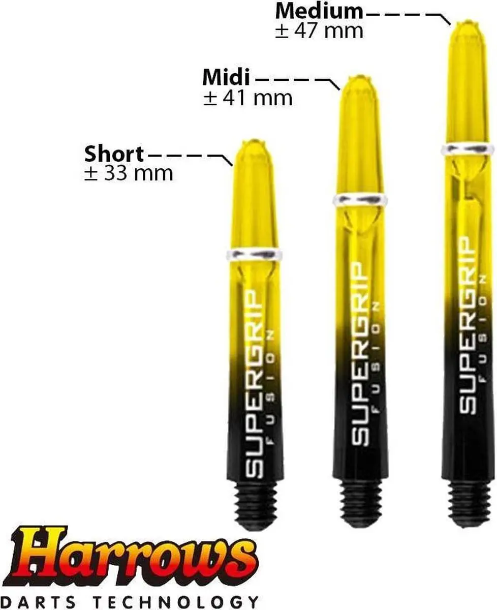 Harrows Supergrip Nylon Fusion Short - MPN 191960 - Zwart/Geel