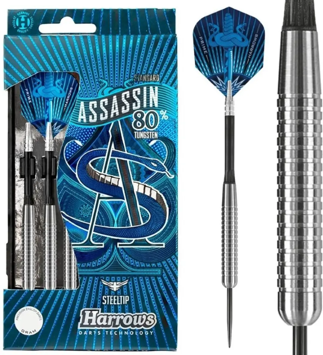 Harrows Assassin 80% Dartpijlen 25g - 3 Stuks - Zilver