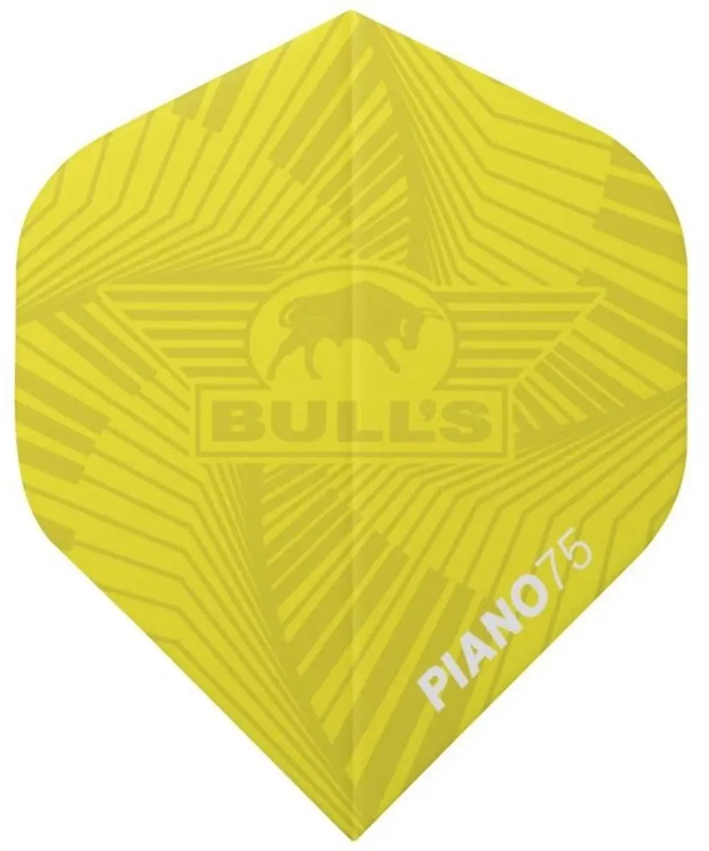 Bull's Flights Piano 75 nr.2 Geel - 3 Stuks