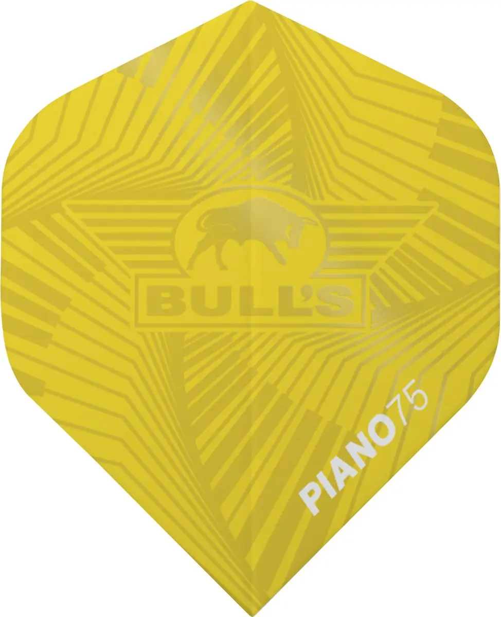 Bull's Flights Piano 75 nr.2 Geel - 3 Stuks